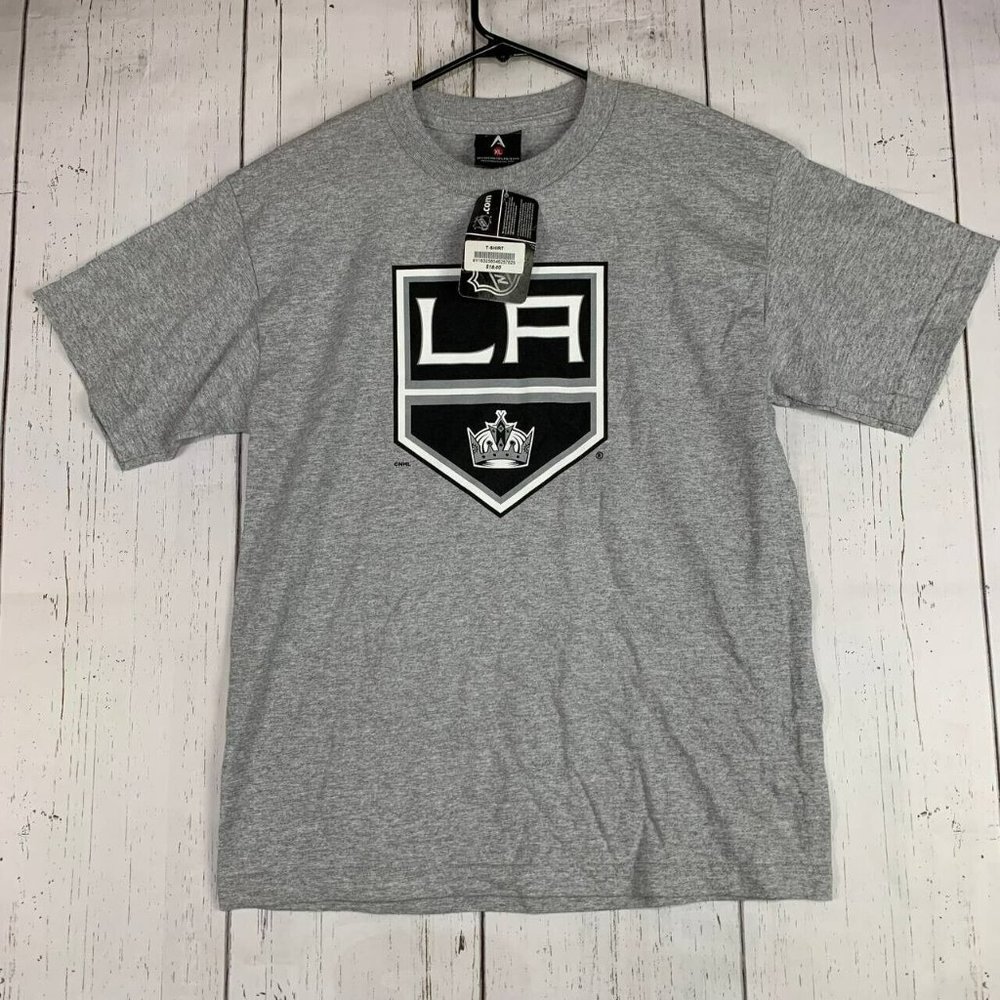 Los Angeles Kings NHL XL Antigua Casual‎ T-Shirt Gray New Kids